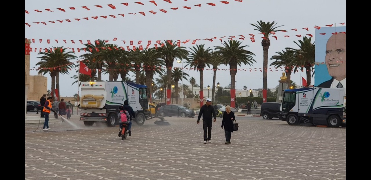 Bizerte — Location Terex — chantier municipal